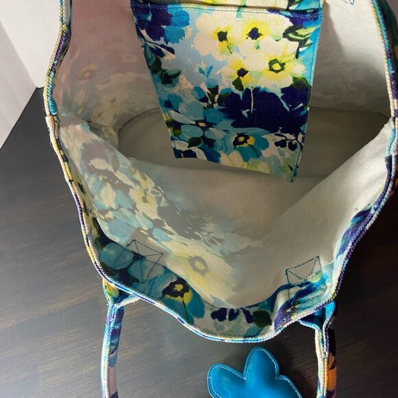 Punctuate by Barnes & Noble Floral Canvas Tote Bag with Butterfly Charm - Picture 8 of 9